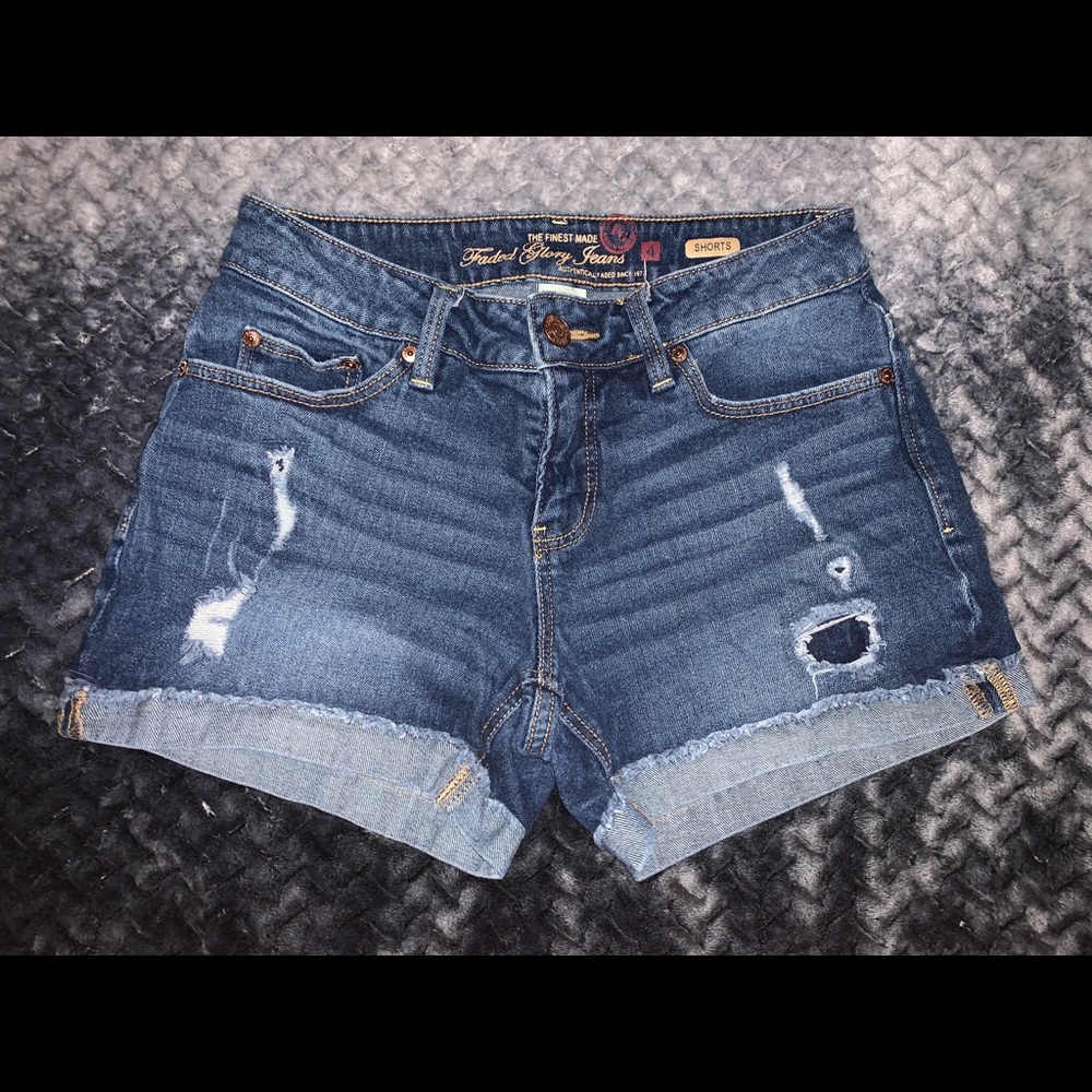 Faded Glory High Rise Jean Shorts